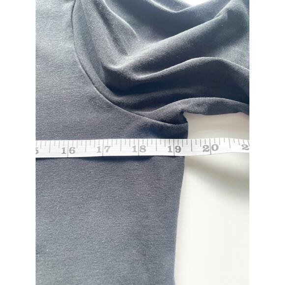 Women's Lauren Ralph Lauren Black Boat Neck Rolled Sleeve T-Shirt Size XL - Picture 5 of 6